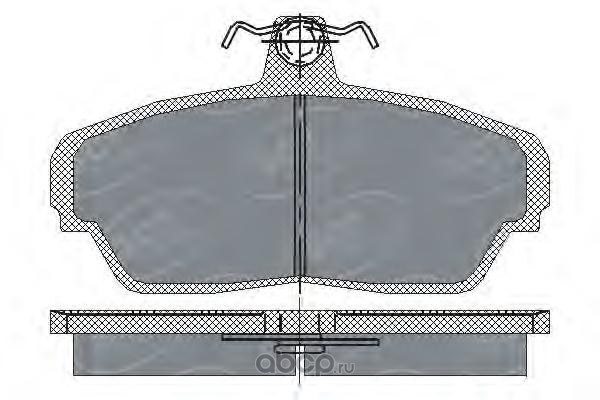 Колодки передние для  -3110, 3302 SCT SP187
