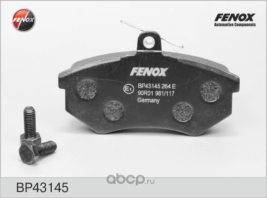 Колодки тормозные передние FENOX BP43145