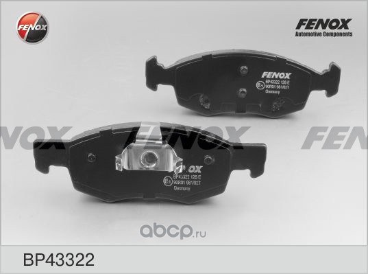 Колодки тормозные передние FENOX BP43322