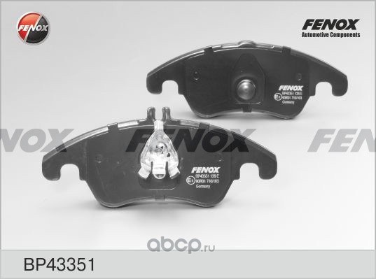 Колодки тормозные передние FENOX BP43351