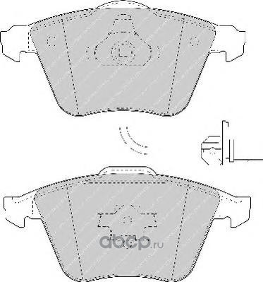 Колодки передние AD A4/A6/A8 FERODO FDB1629