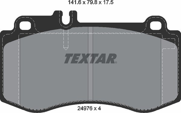 Колодки тормозные передние MERCEDES-BENZ TEXTAR 2497601
