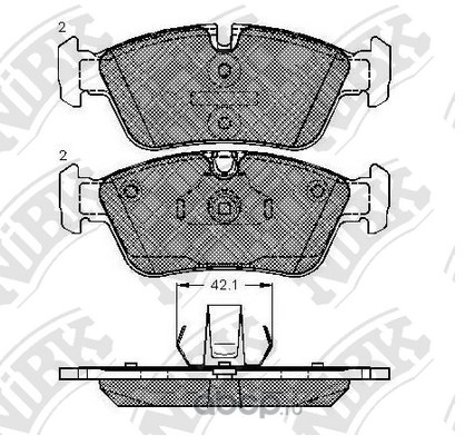 Колодки тормозные передние NIBK PN0010