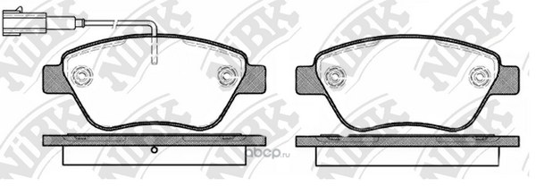 Колодки тормозные передние NIBK PN0211W