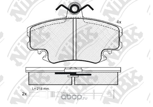 Колодки тормозные передние NIBK PN0284W