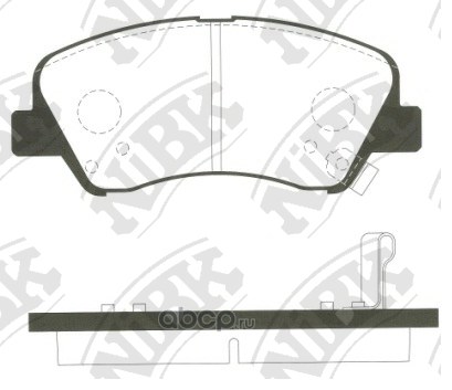 Колодки тормозные передние NIBK PN0537