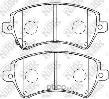 Колодки тормозные передние NIBK PN1224
