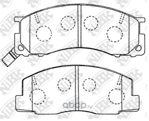 Колодки тормозные передние NIBK PN1273