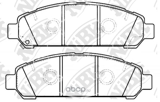 Колодки передние TOYOTA Venza 08-> NIBK PN21003