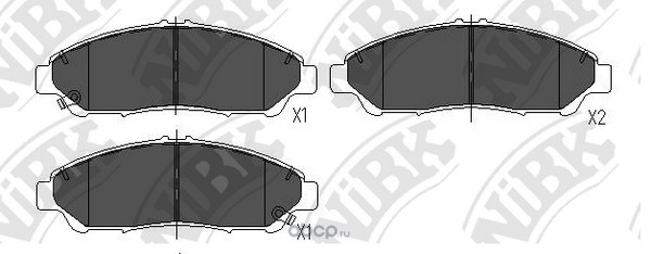 Колодки тормозные передние NIBK PN28001