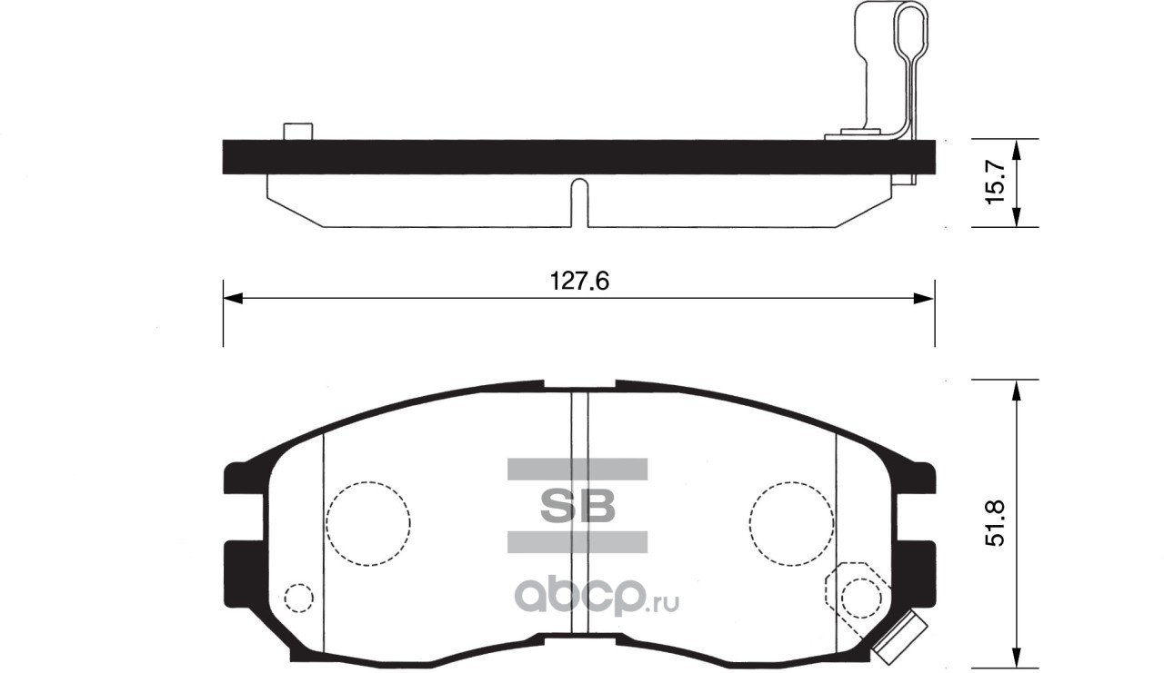 Колодки тормозные передние SANGSIN BRAKE SP1134