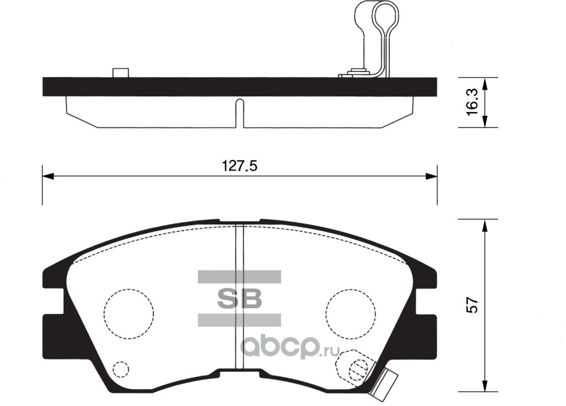 Колодки тормозные передние SANGSIN BRAKE SP1135