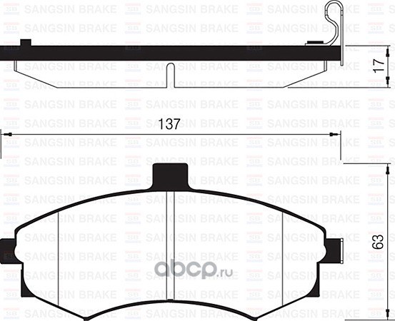 Колодки тормозные передние SANGSIN BRAKE SP1152