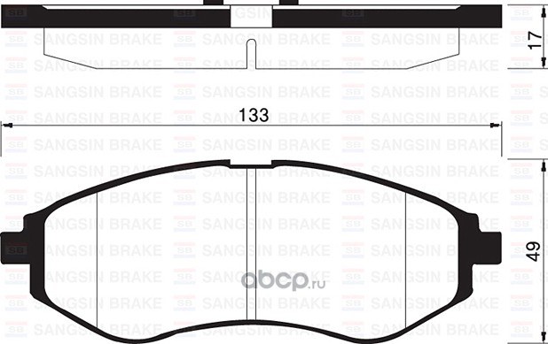 Колодки тормозные передние SANGSIN BRAKE SP1158