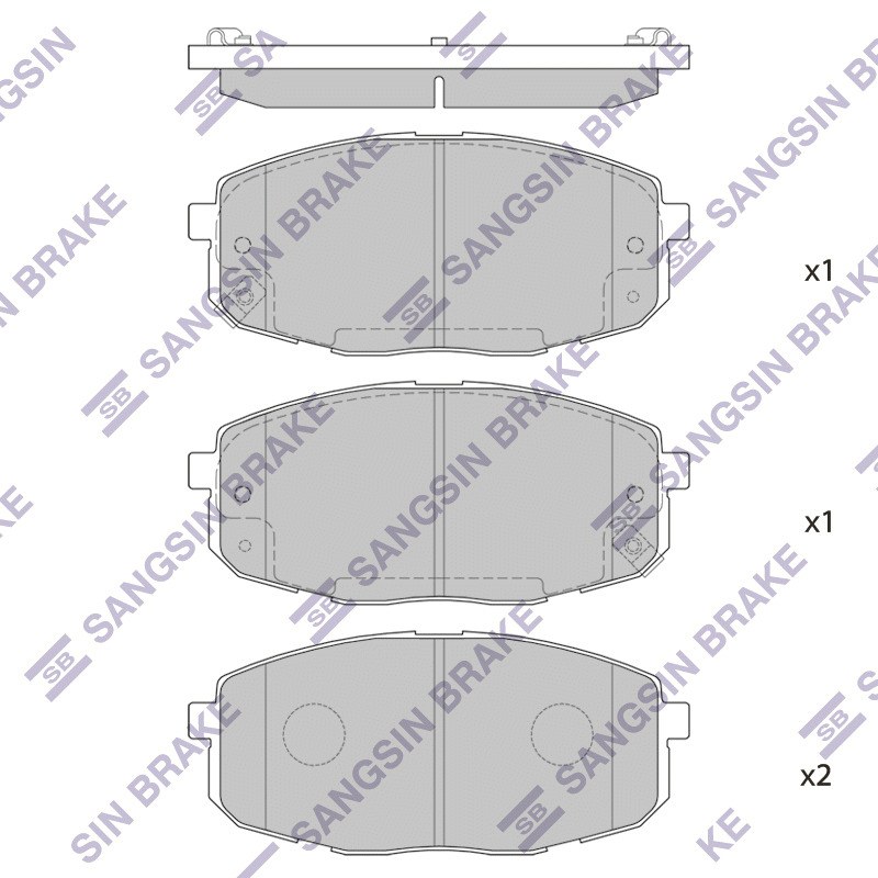 Колодки тормозные передние SANGSIN BRAKE SP1162