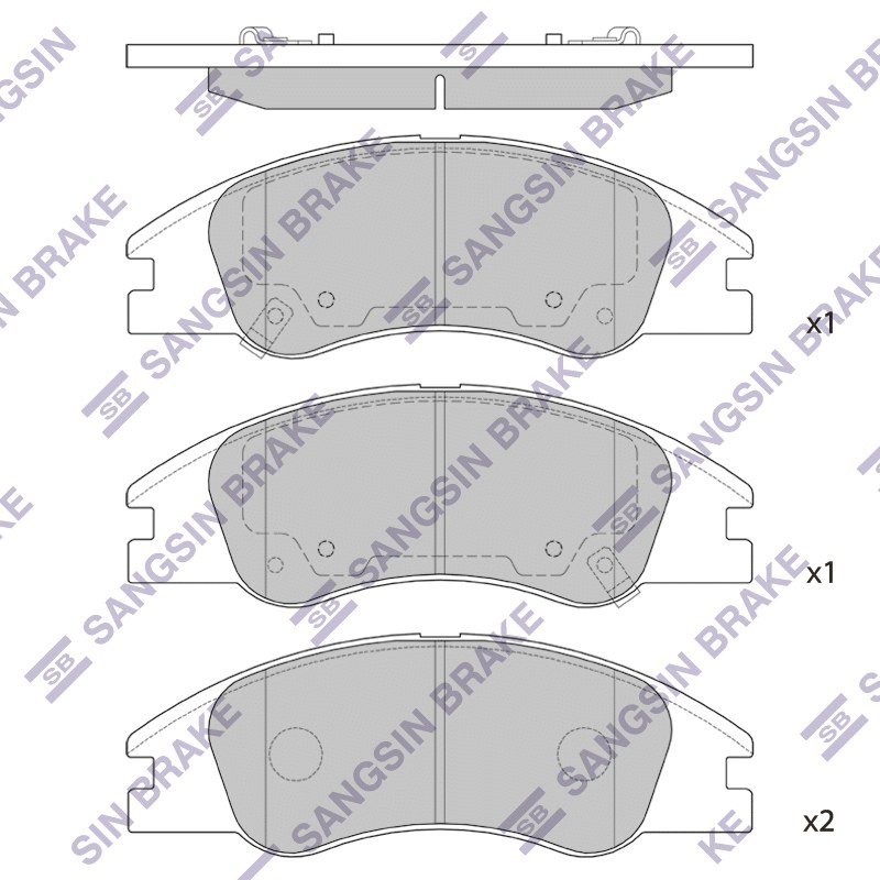 Колодки тормозные передние SANGSIN BRAKE SP1167