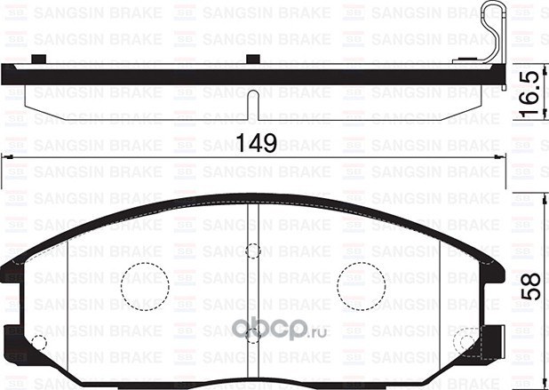 Колодки тормозные передние SANGSIN BRAKE SP1171
