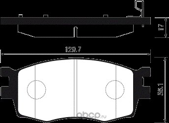 Колодки тормозные передние SANGSIN BRAKE SP1186