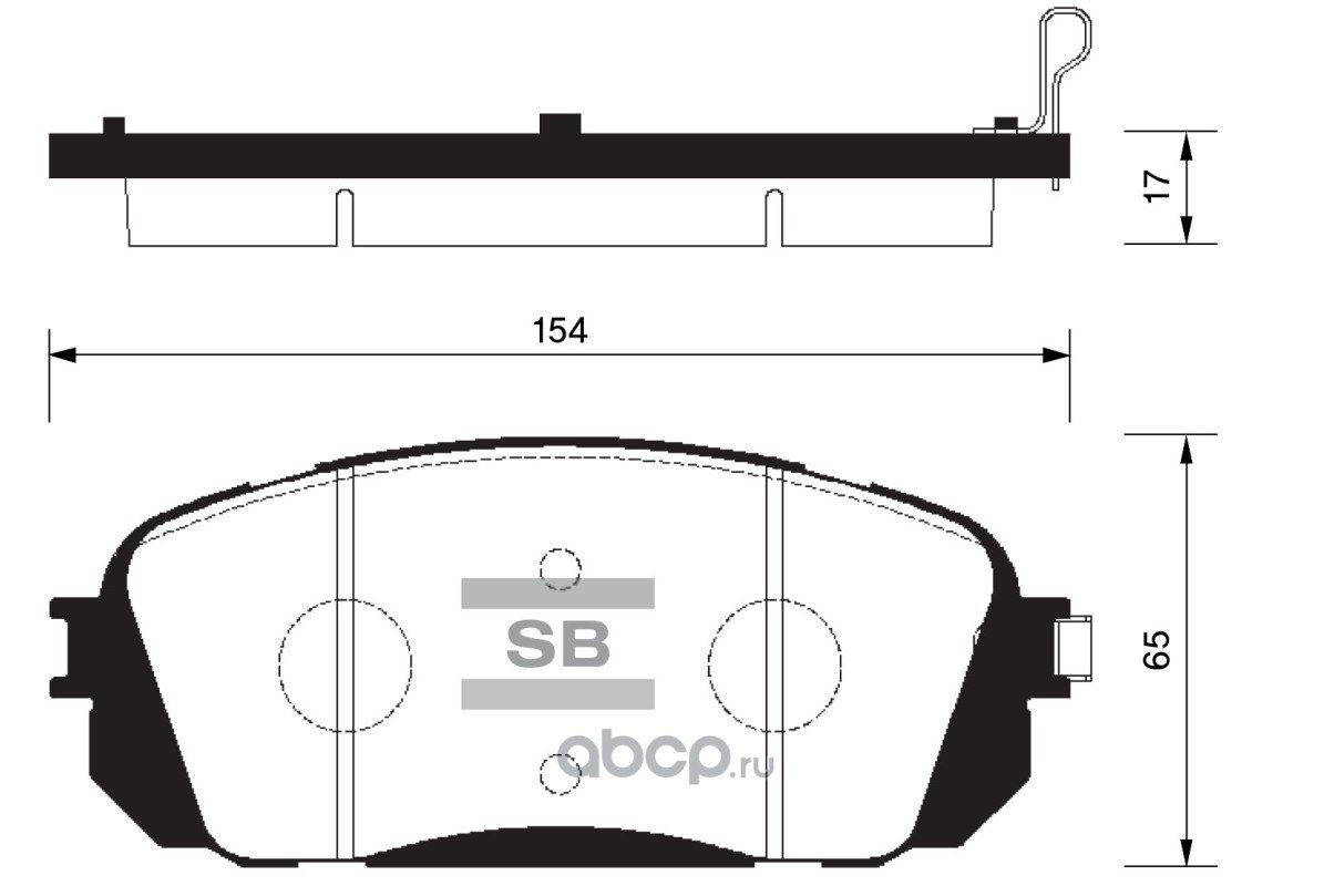 Колодки тормозные передние SANGSIN BRAKE SP1191