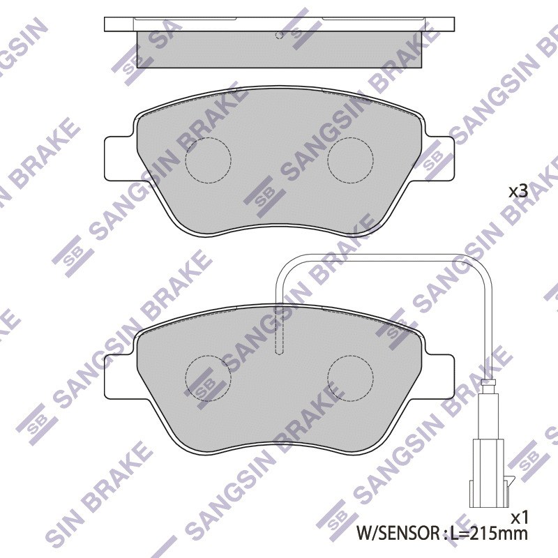 Колодки тормозные передние SANGSIN BRAKE SP1201