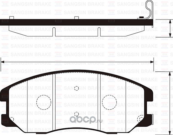 Колодки тормозные передние SANGSIN BRAKE SP1204