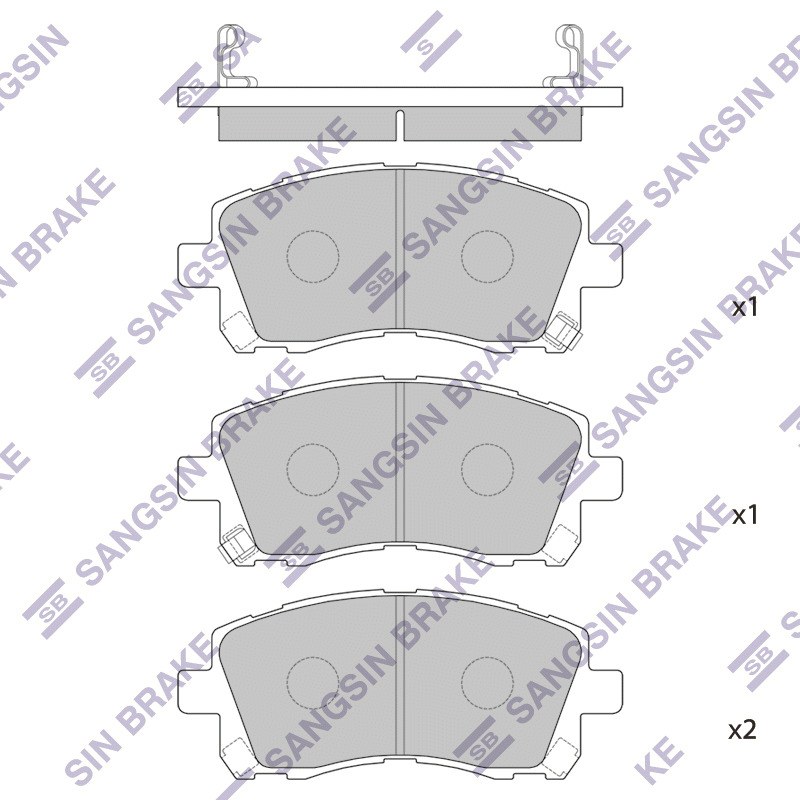 Колодки тормозные передние SANGSIN BRAKE SP1225
