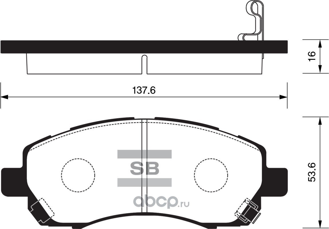 Колодки тормозные передние SANGSIN BRAKE SP1228