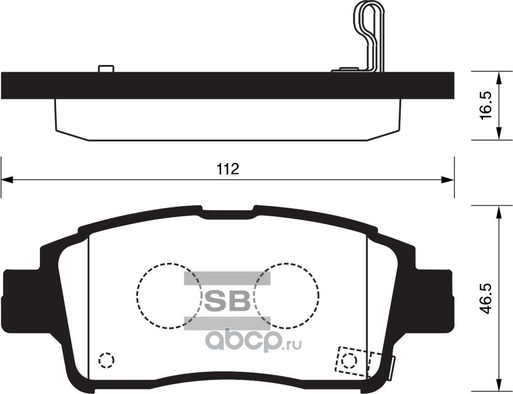 Колодки тормозные передние SANGSIN BRAKE SP1230