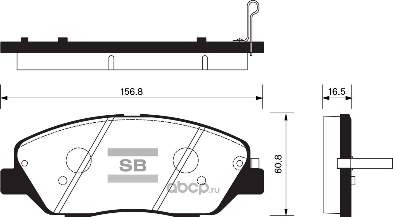 Колодки тормозные передние SANGSIN BRAKE SP1246