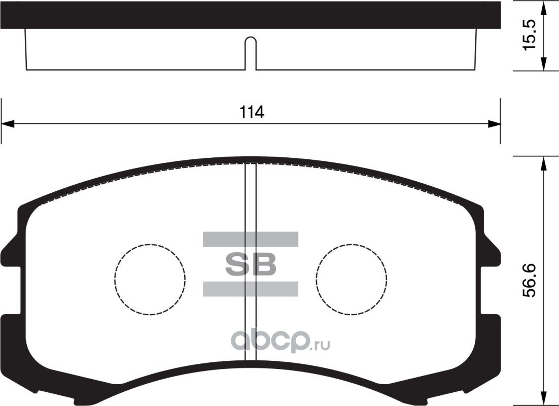 Колодки тормозные передние SANGSIN BRAKE SP1255
