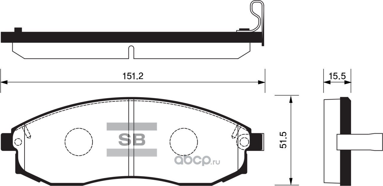 Колодки тормозные передние SANGSIN BRAKE SP1256
