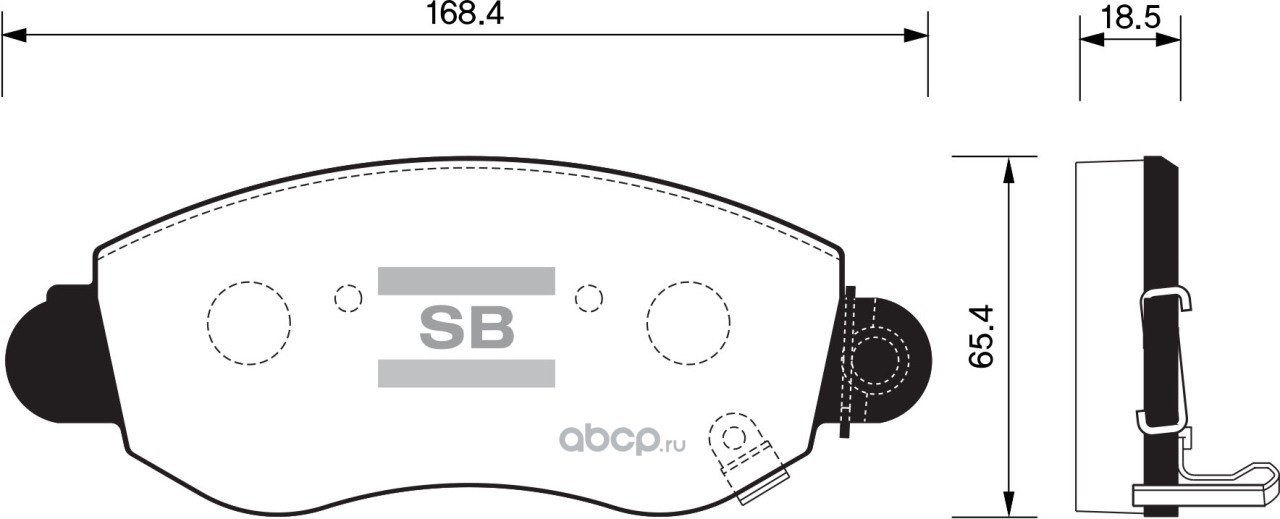 Колодки тормозные передние SANGSIN BRAKE SP1275