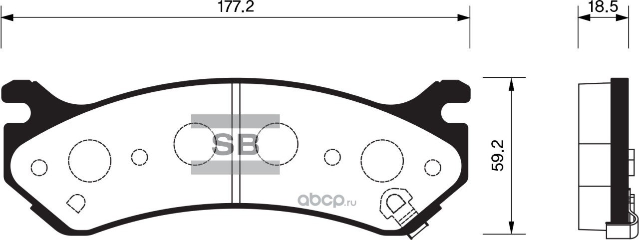 Колодки тормозные передние SANGSIN BRAKE SP1298
