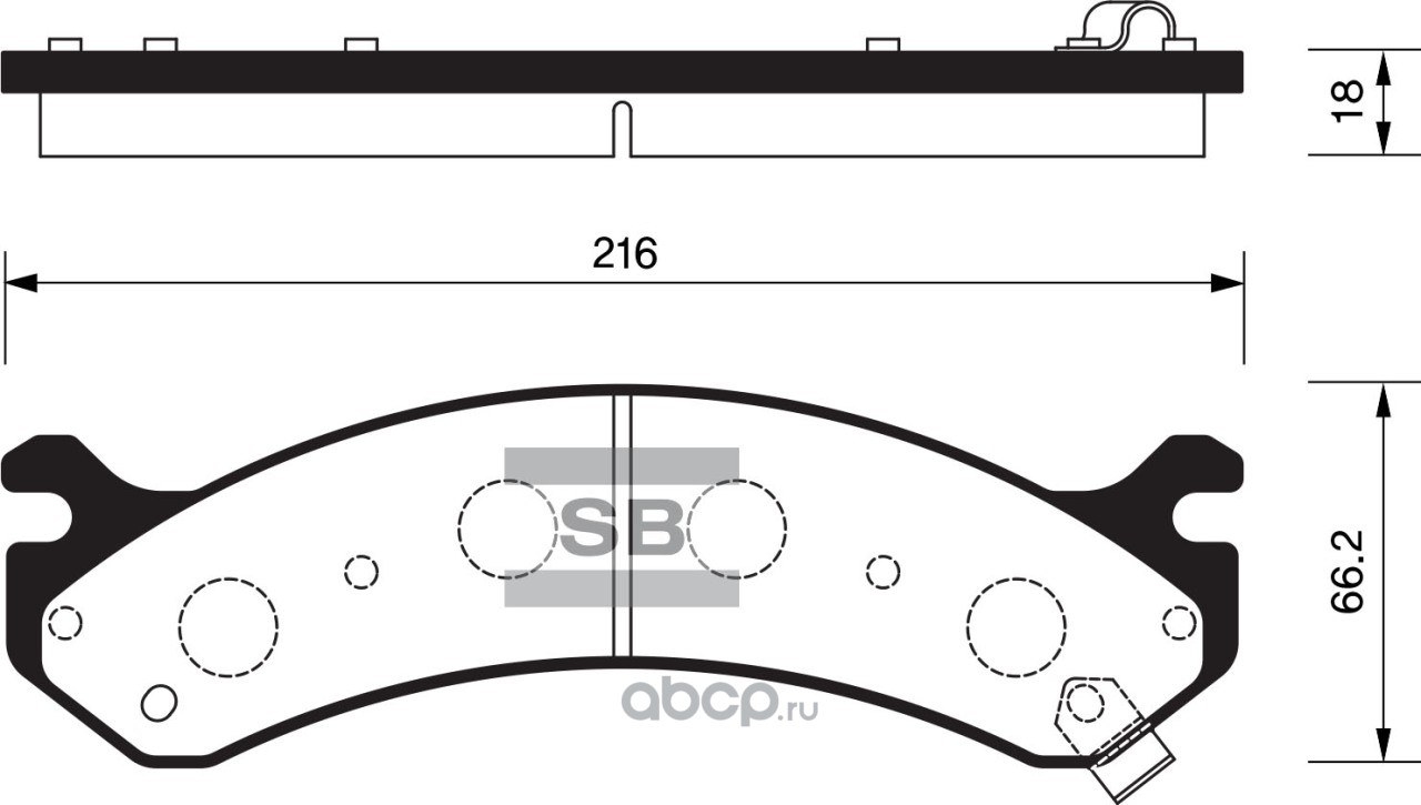 Колодки тормозные передние SANGSIN BRAKE SP1309