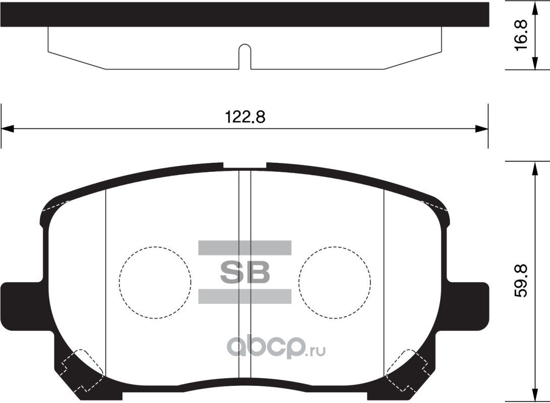 Колодки тормозные передние SANGSIN BRAKE SP1373