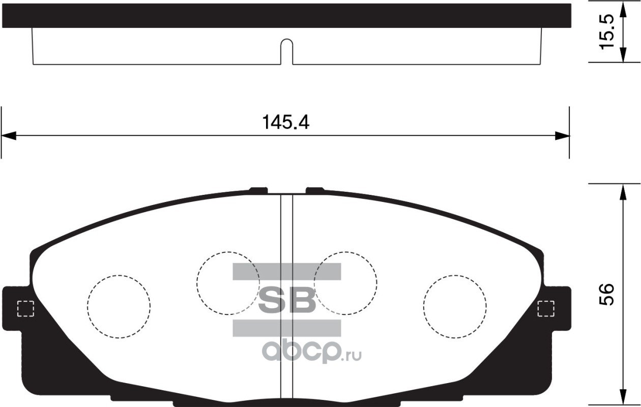 Колодки тормозные передние SANGSIN BRAKE SP1376