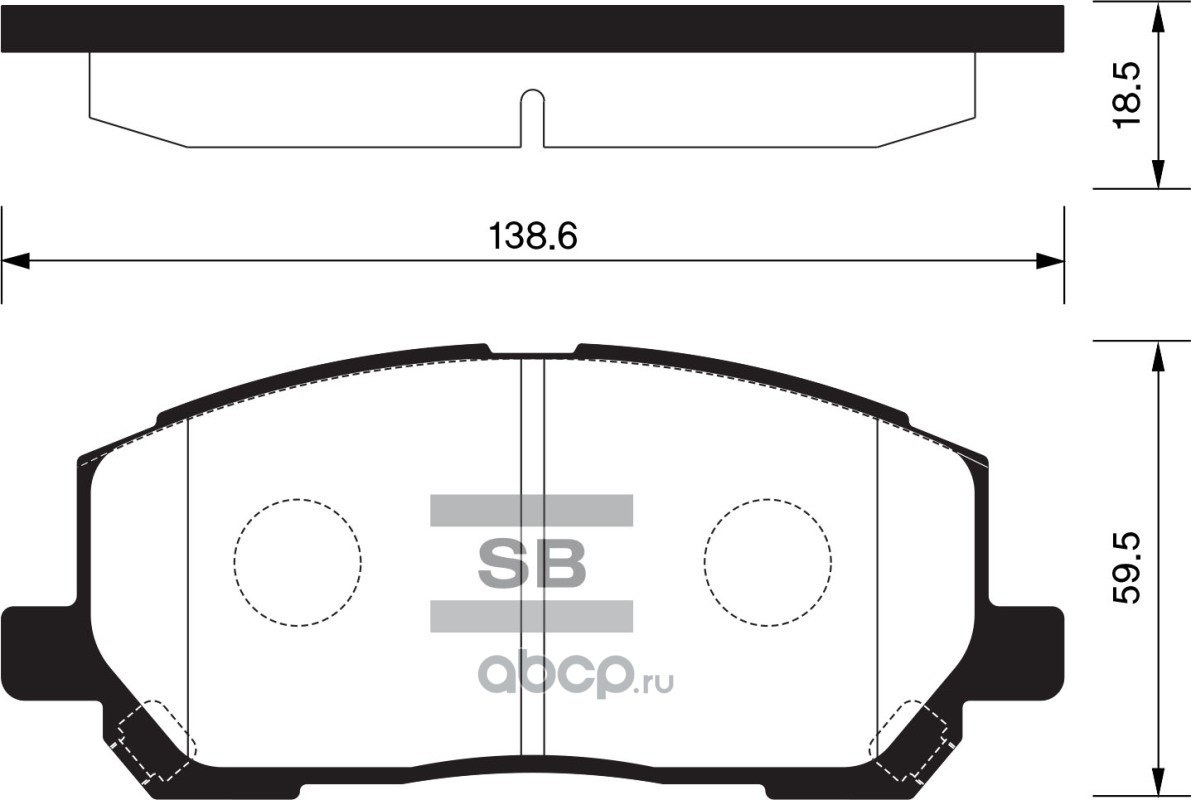 Колодки тормозные передние SANGSIN BRAKE SP1384