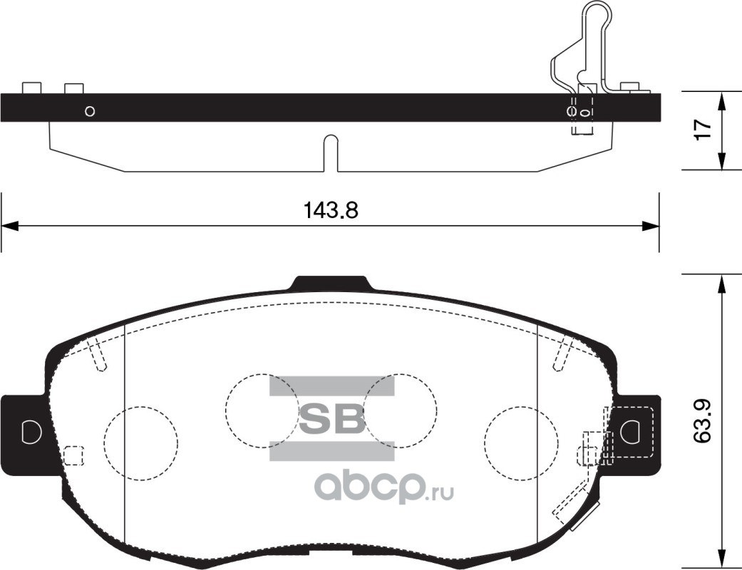 Колодки тормозные передние SANGSIN BRAKE SP1386