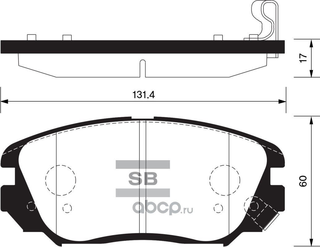 Колодки передние OPEL Insignia SANGSIN BRAKE SP1402