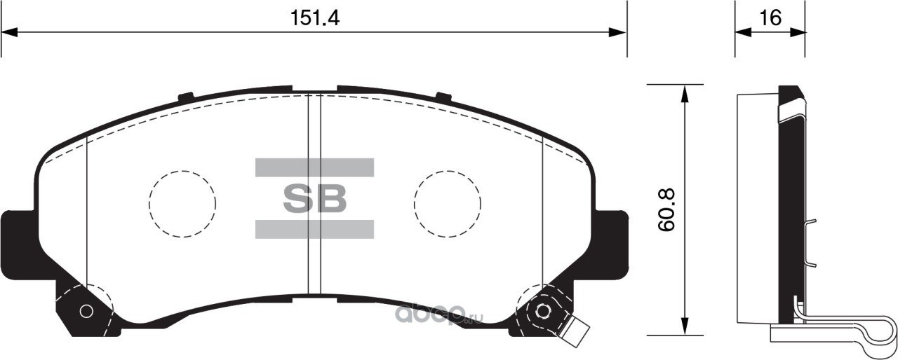 Колодки тормозные передние SANGSIN BRAKE SP1409