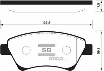 Колодки тормозные передние SANGSIN BRAKE SP1413