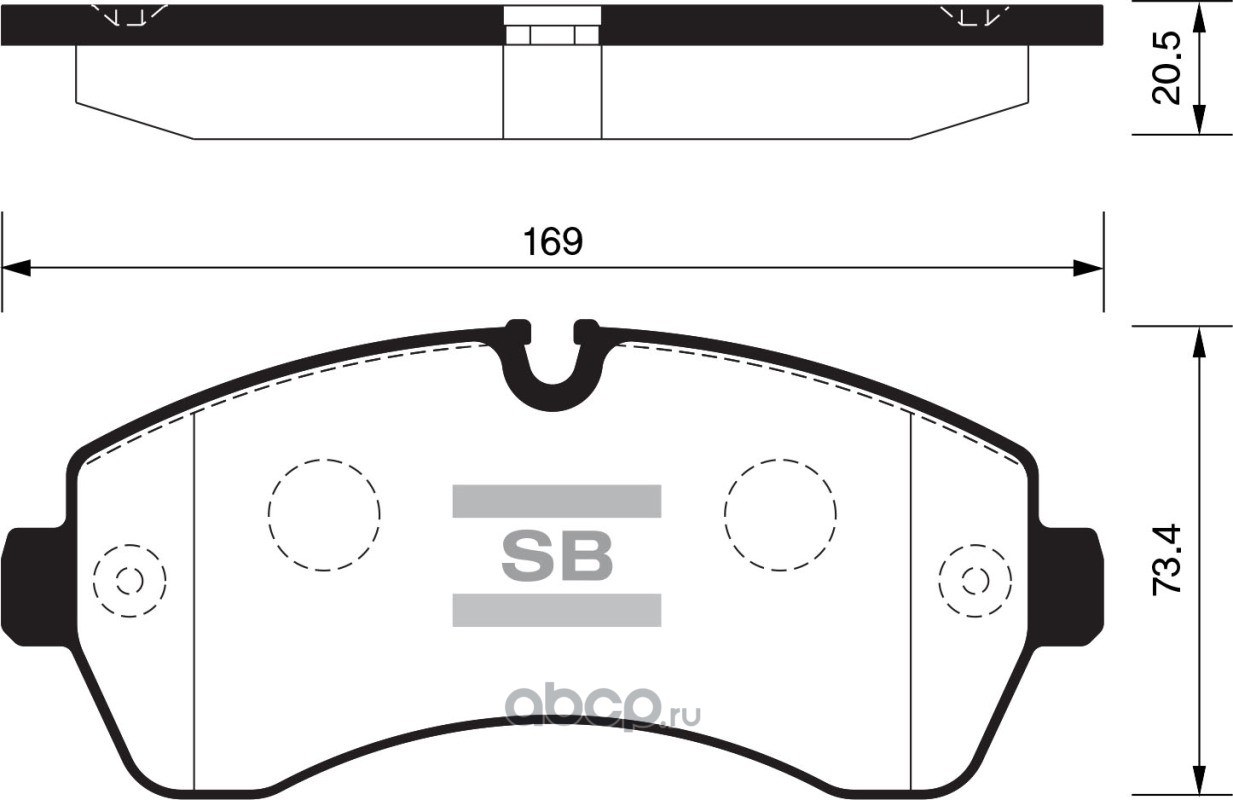 Колодки тормозные передние SANGSIN BRAKE SP1425