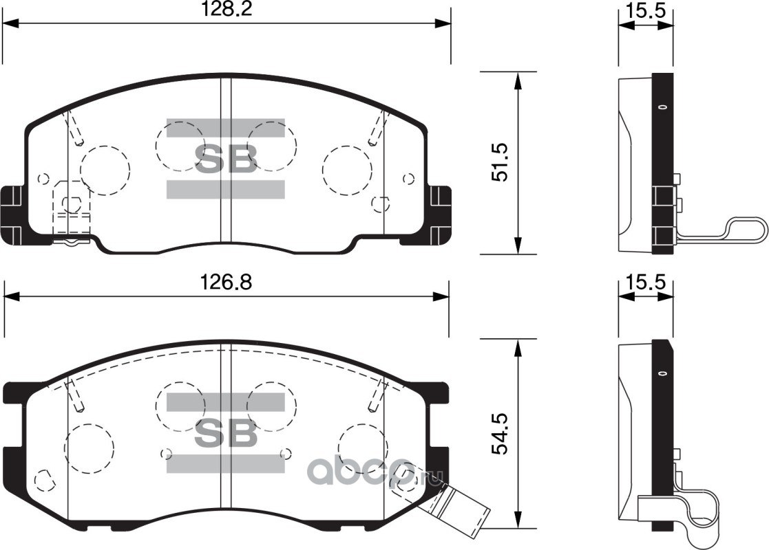 Колодки тормозные передние SANGSIN BRAKE SP1433