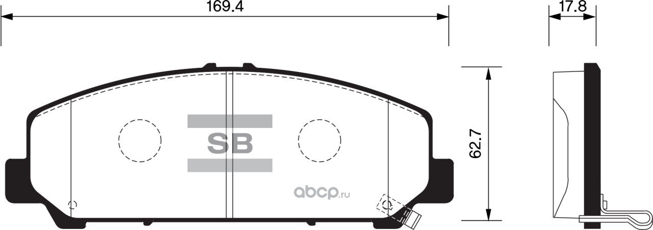 Колодки тормозные передние SANGSIN BRAKE SP1448