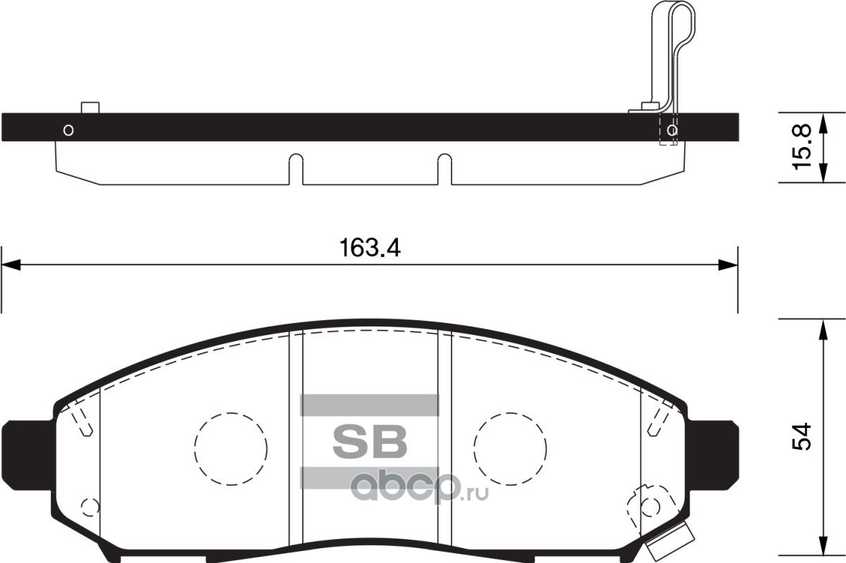 Колодки тормозные передние SANGSIN BRAKE SP1460