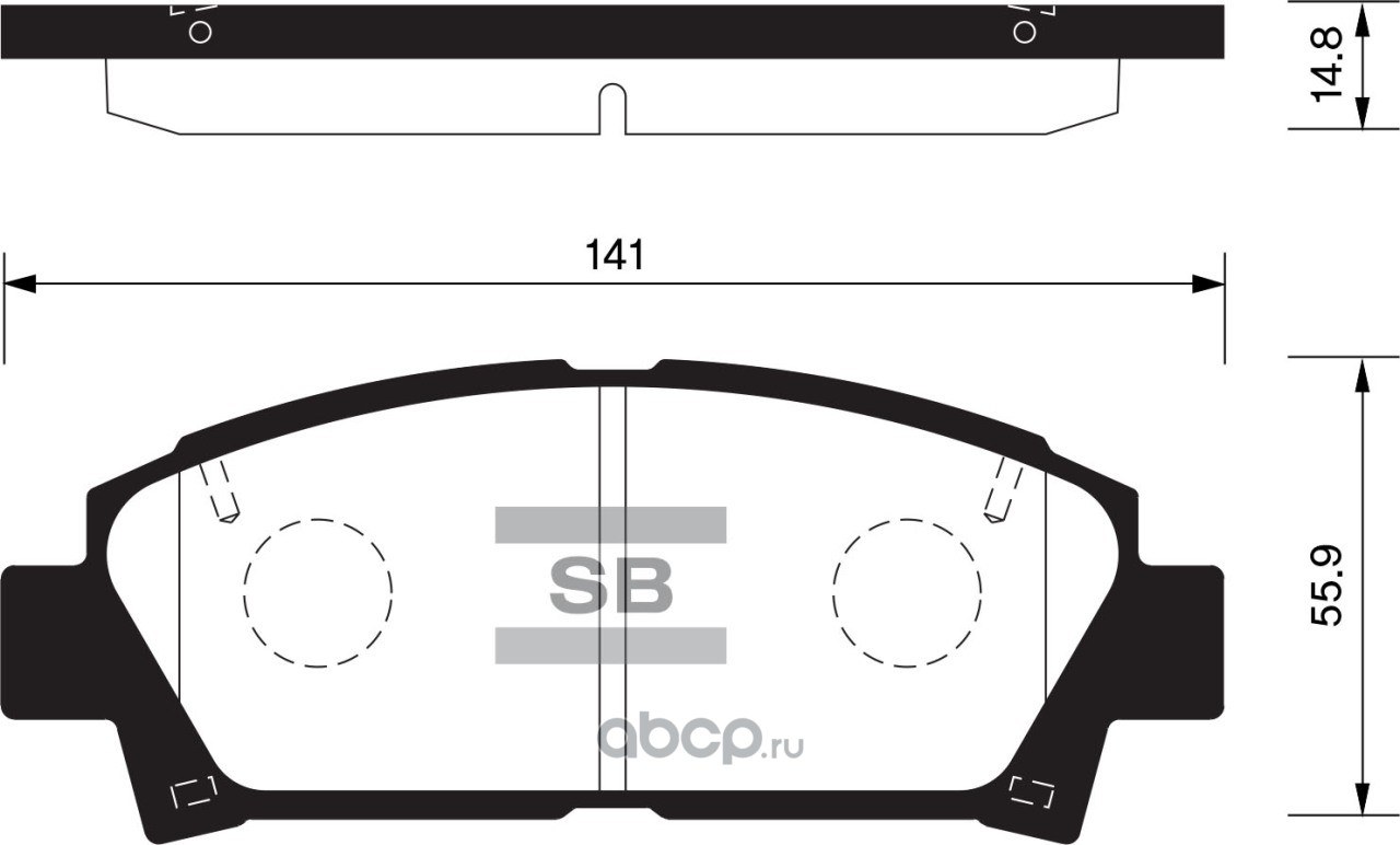 Колодки тормозные передние SANGSIN BRAKE SP1466