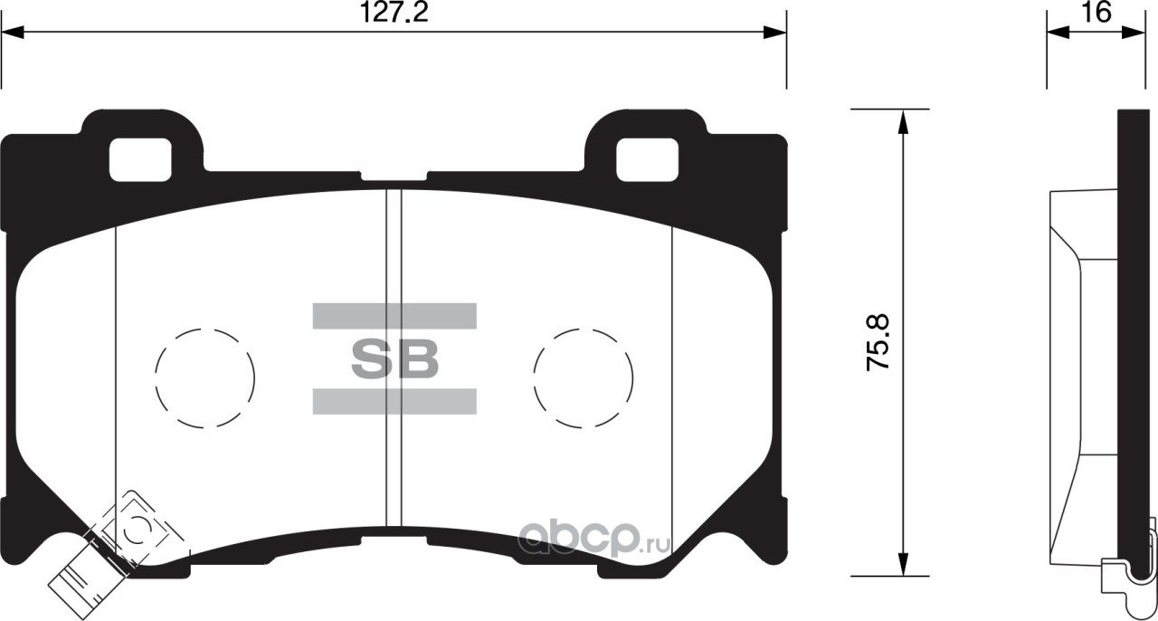 Колодки тормозные передние SANGSIN BRAKE SP1471