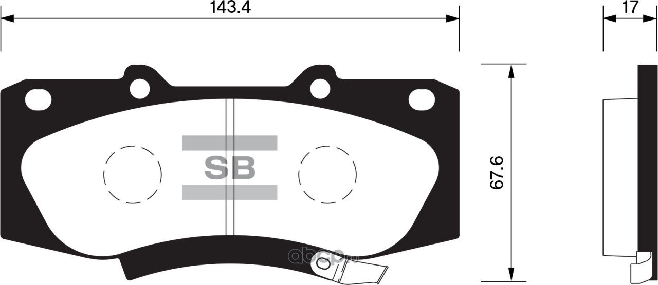 Колодки тормозные передние SANGSIN BRAKE SP1484