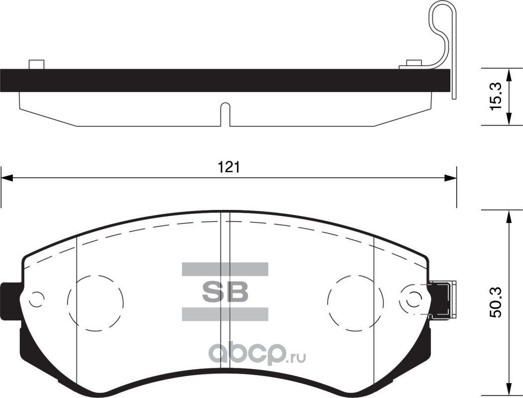 Колодки тормозные передние SANGSIN BRAKE SP1492