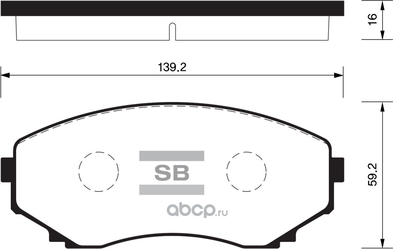 Колодки тормозные передние SANGSIN BRAKE SP1527
